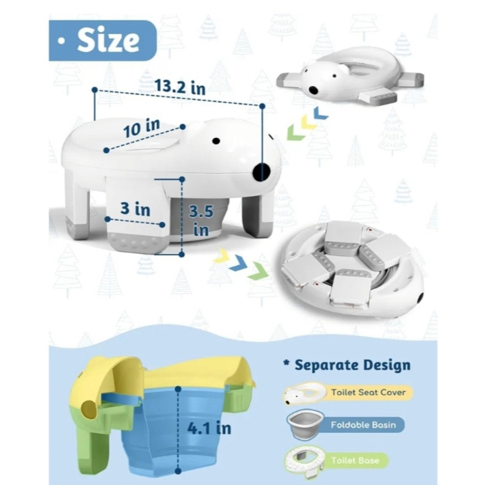 Potty Training Toilet with Funny Training Charts, Complete with Liner Bags - Picture 4 of 7